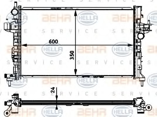 Imagine Radiator, racire motor HELLA 8MK 376 715-324