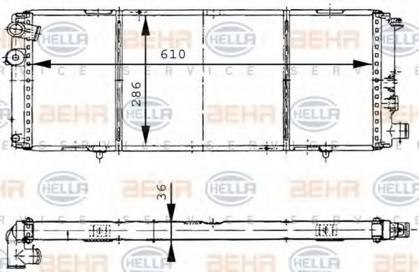 Imagine Radiator, racire motor HELLA 8MK 376 715-351