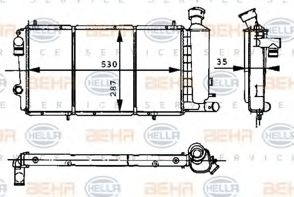 Imagine Radiator, racire motor HELLA 8MK 376 715-371