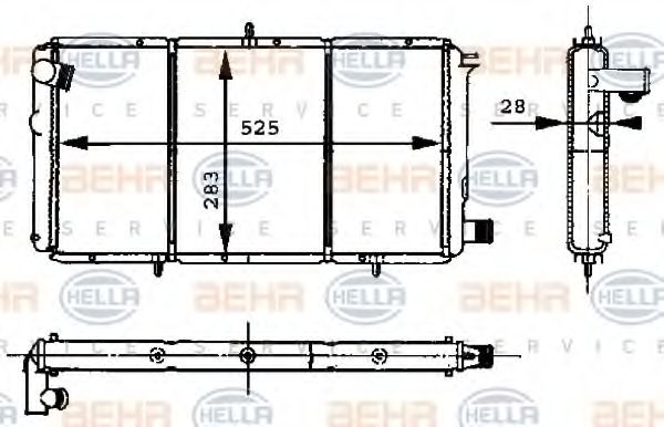 Imagine Radiator, racire motor HELLA 8MK 376 715-401