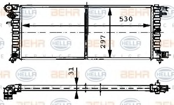 Imagine Radiator, racire motor HELLA 8MK 376 715-431