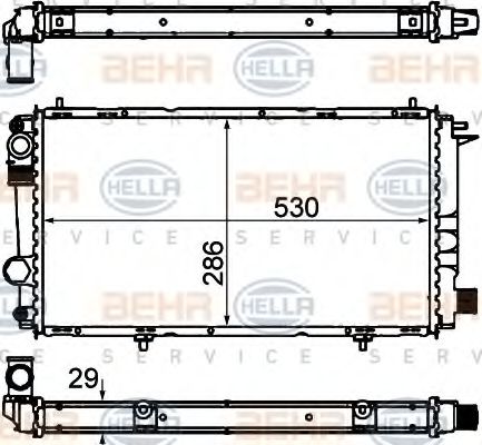 Imagine Radiator, racire motor HELLA 8MK 376 715-441