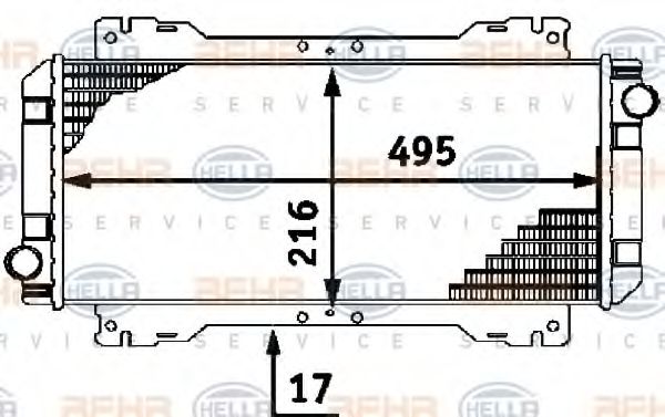 Imagine Radiator, racire motor HELLA 8MK 376 715-451