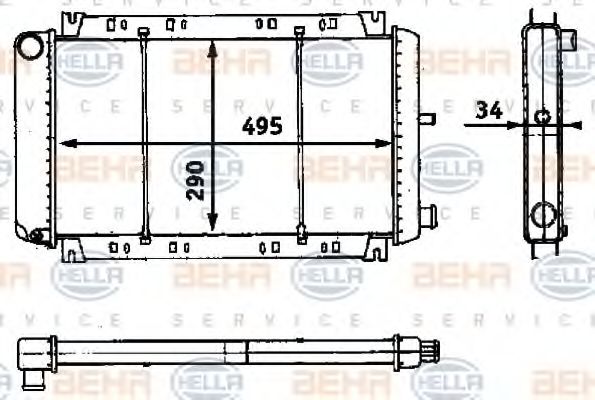 Imagine Radiator, racire motor HELLA 8MK 376 715-461