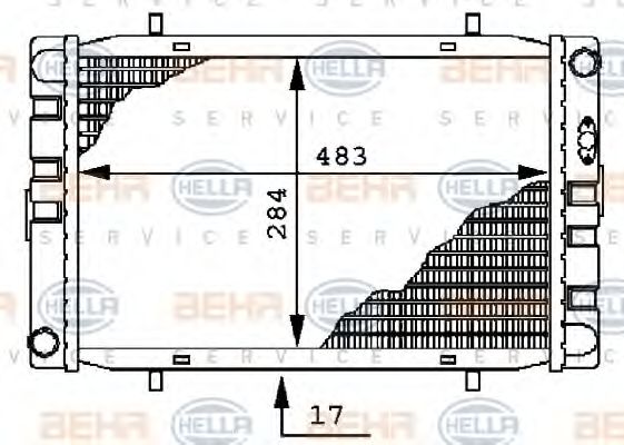 Imagine Radiator, racire motor HELLA 8MK 376 715-551