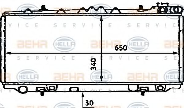 Imagine Radiator, racire motor HELLA 8MK 376 715-581