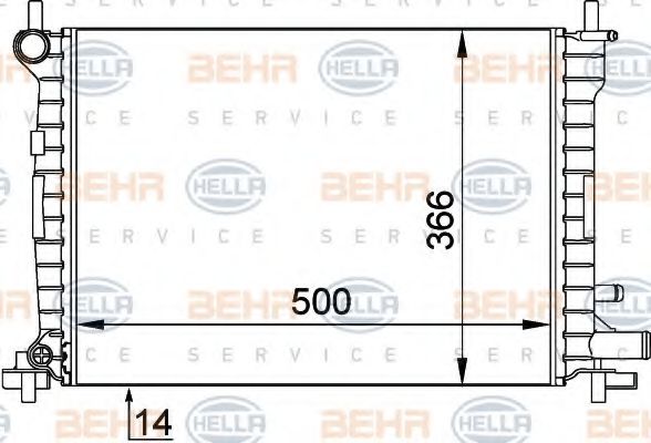 Imagine Radiator, racire motor HELLA 8MK 376 715-621