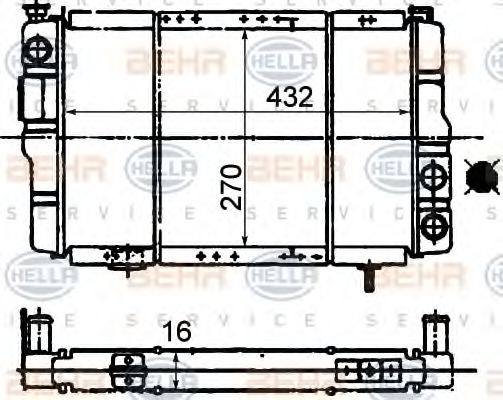 Imagine Radiator, racire motor HELLA 8MK 376 716-011