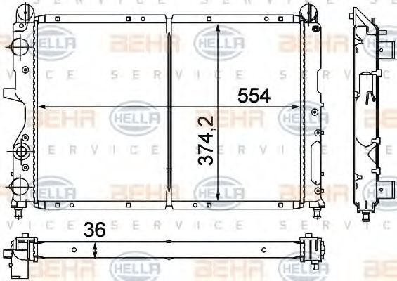 Imagine Radiator, racire motor HELLA 8MK 376 716-141