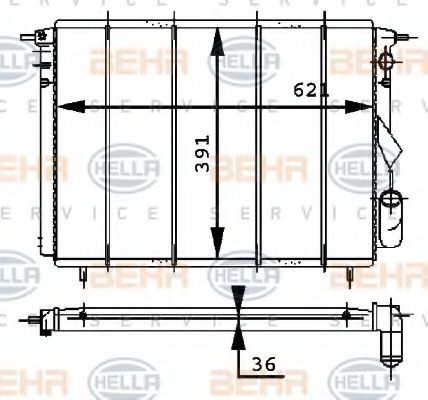 Imagine Radiator, racire motor HELLA 8MK 376 716-211