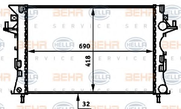 Imagine Radiator, racire motor HELLA 8MK 376 716-301