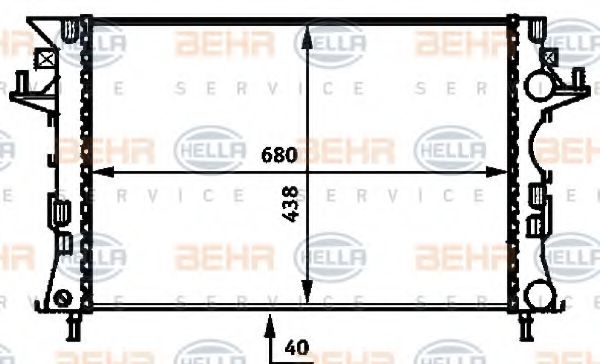 Imagine Radiator, racire motor HELLA 8MK 376 716-311