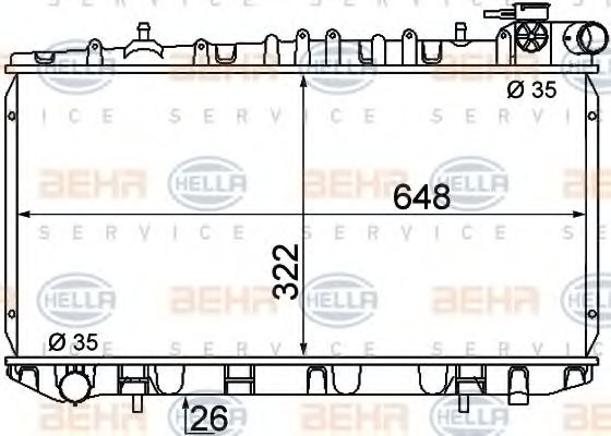 Imagine Radiator, racire motor HELLA 8MK 376 716-351