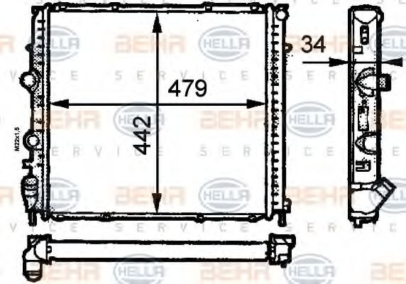 Imagine Radiator, racire motor HELLA 8MK 376 716-371