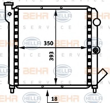 Imagine Radiator, racire motor HELLA 8MK 376 716-381