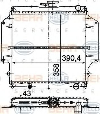 Imagine Radiator, racire motor HELLA 8MK 376 716-391