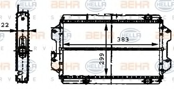 Imagine Radiator, racire motor HELLA 8MK 376 716-401