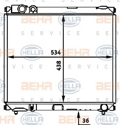 Imagine Radiator, racire motor HELLA 8MK 376 716-441