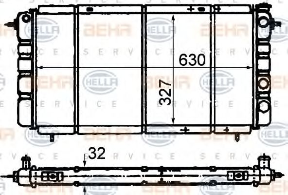 Imagine Radiator, racire motor HELLA 8MK 376 716-491