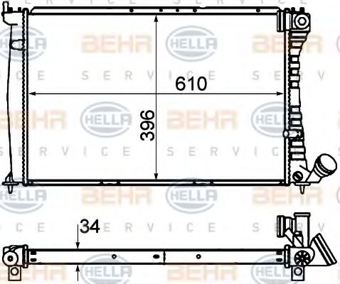 Imagine Radiator, racire motor HELLA 8MK 376 716-501