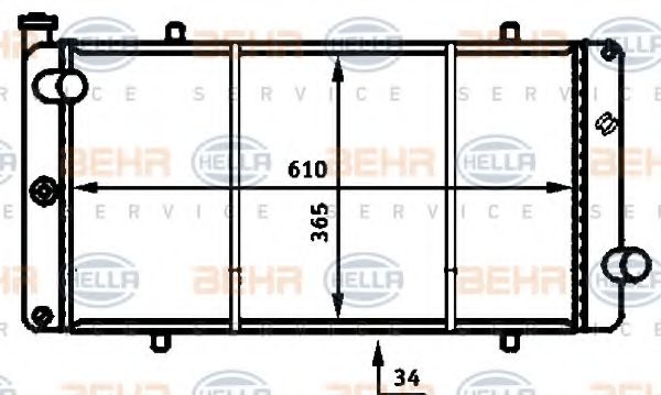 Imagine Radiator, racire motor HELLA 8MK 376 716-541