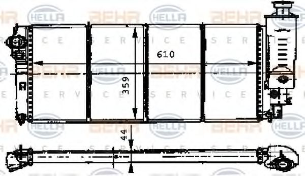 Imagine Radiator, racire motor HELLA 8MK 376 716-551