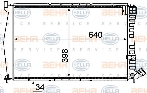 Imagine Radiator, racire motor HELLA 8MK 376 716-561