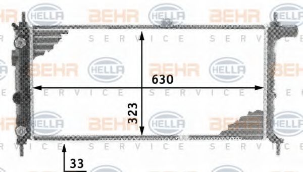 Imagine Radiator, racire motor HELLA 8MK 376 716-701