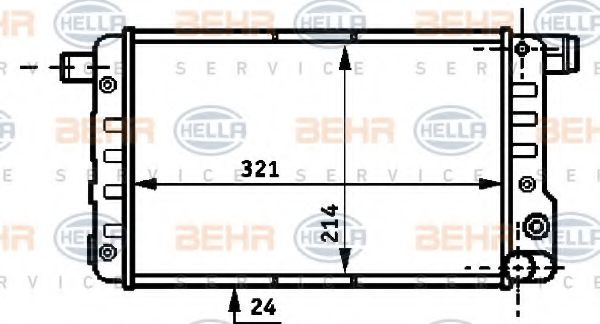 Imagine Radiator, racire motor HELLA 8MK 376 717-051