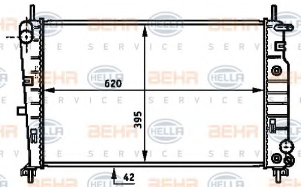 Imagine Radiator, racire motor HELLA 8MK 376 717-111