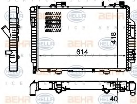 Imagine Radiator, racire motor HELLA 8MK 376 717-264