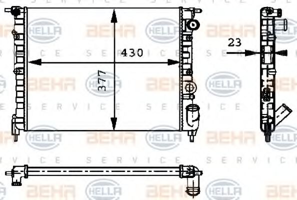 Imagine Radiator, racire motor HELLA 8MK 376 717-271