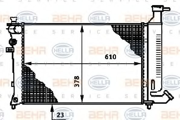 Imagine Radiator, racire motor HELLA 8MK 376 717-291