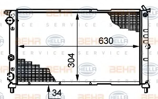 Imagine Radiator, racire motor HELLA 8MK 376 717-311