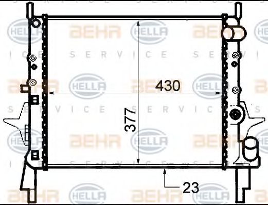 Imagine Radiator, racire motor HELLA 8MK 376 717-341