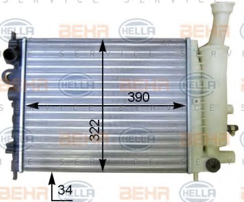 Imagine Radiator, racire motor HELLA 8MK 376 717-351