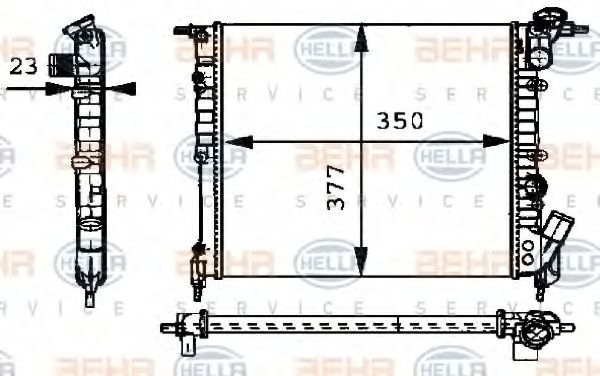 Imagine Radiator, racire motor HELLA 8MK 376 717-361