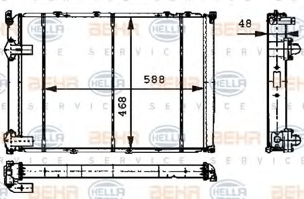 Imagine Radiator, racire motor HELLA 8MK 376 717-371