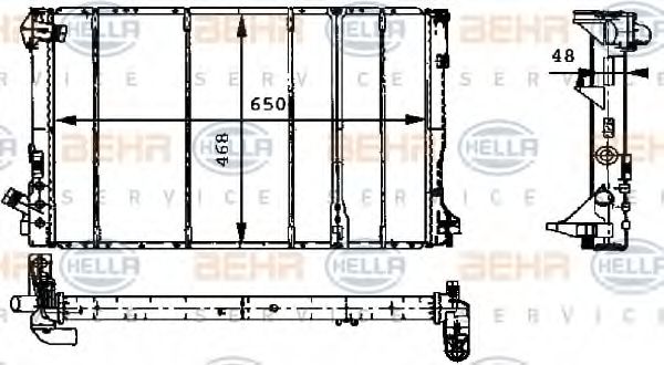 Imagine Radiator, racire motor HELLA 8MK 376 717-381