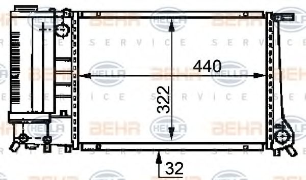 Imagine Radiator, racire motor HELLA 8MK 376 717-464