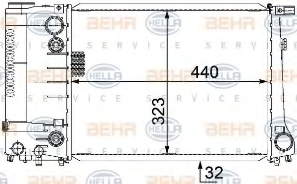 Imagine Radiator, racire motor HELLA 8MK 376 717-471