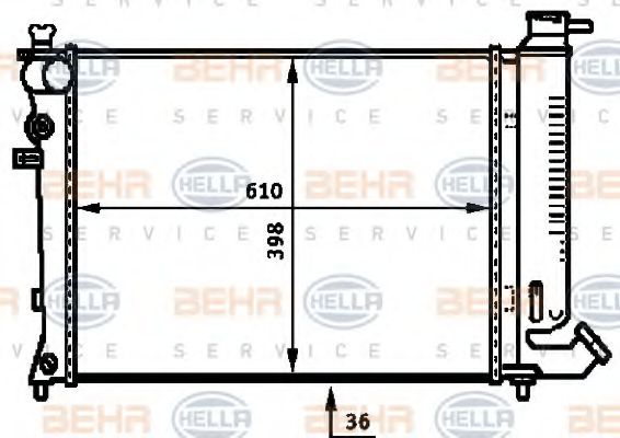 Imagine Radiator, racire motor HELLA 8MK 376 717-491