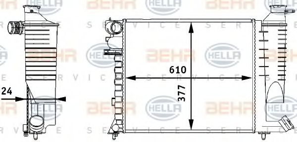 Imagine Radiator, racire motor HELLA 8MK 376 717-511