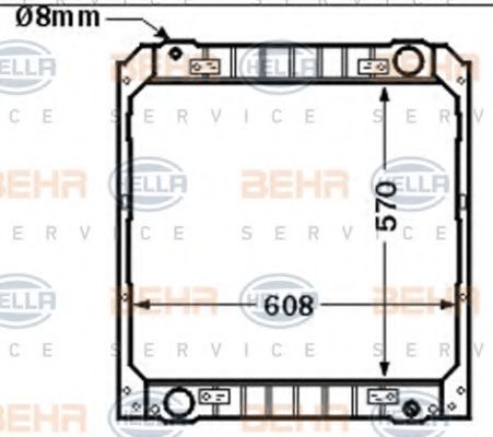 Imagine Radiator, racire motor HELLA 8MK 376 717-561