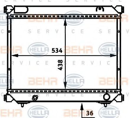 Imagine Radiator, racire motor HELLA 8MK 376 717-691