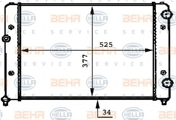 Imagine Radiator, racire motor HELLA 8MK 376 717-734