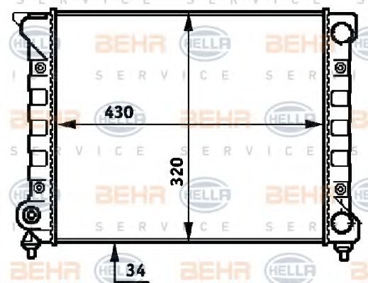 Imagine Radiator, racire motor HELLA 8MK 376 718-071