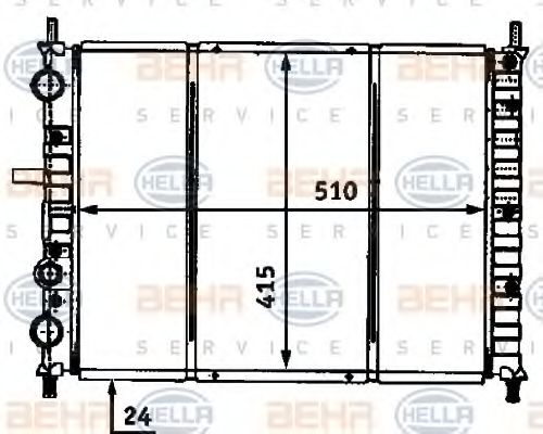 Imagine Radiator, racire motor HELLA 8MK 376 718-201