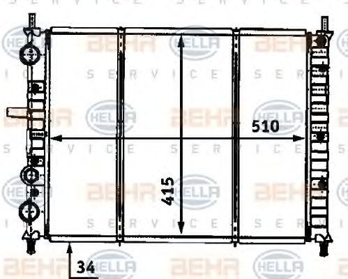 Imagine Radiator, racire motor HELLA 8MK 376 718-221