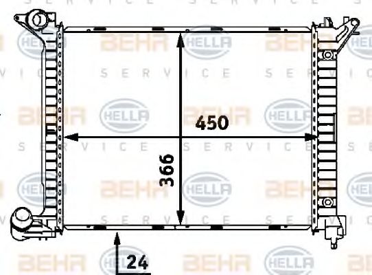 Imagine Radiator, racire motor HELLA 8MK 376 718-344